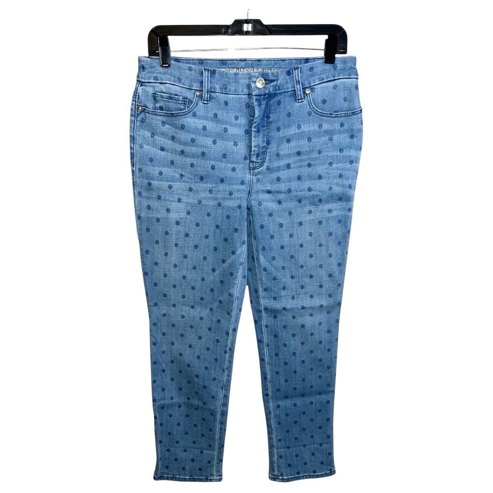 Chico’s Jeans Women’s Size 4 Regular Blue So Slimming Girlfriend Slim Crop 30x27